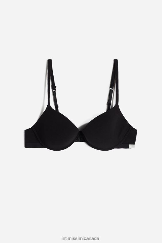 Underwear CA Intimissimi Women Bellissima C Cup Cotton Push-Up Bra 019-Black DD6R6T831 - Image 6