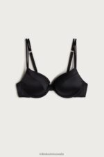Underwear CA Intimissimi Women Bellissima Silk Push-Up Bra 019-Black DD6R6T799 - Image 5