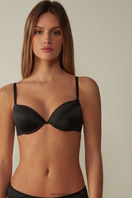 Underwear CA Intimissimi Women Bellissima Silk Push-Up Bra 019-Black DD6R6T799