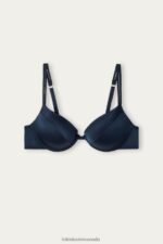 Underwear CA Intimissimi Women Bellissima Silk Push-Up Bra 1467-Intense Blue DD6R6T672 - Image 6