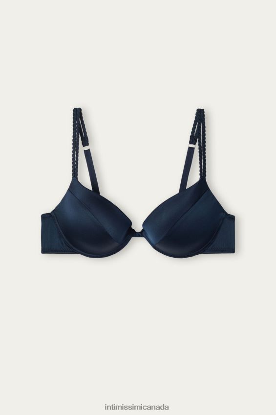 Underwear CA Intimissimi Women Bellissima Silk Push-Up Bra 1467-Intense Blue DD6R6T672 - Image 6
