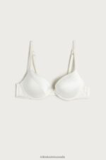 Underwear CA Intimissimi Women Bellissima Silk Push-Up Bra 2127-Powder White DD6R6T792 - Image 6