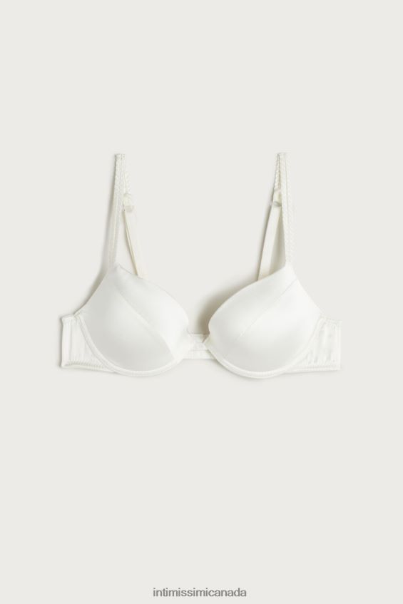Underwear CA Intimissimi Women Bellissima Silk Push-Up Bra 2127-Powder White DD6R6T792 - Image 6