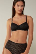 Underwear CA Intimissimi Women Daniela Lace Balconette Bra 019-Black DD6R6T684