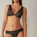 Underwear CA Intimissimi Women Elena Lace Balconette Bra 019-Black DD6R6T692