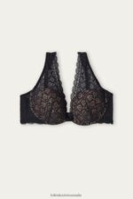 Underwear CA Intimissimi Women Elena Lace Balconette Bra 019-Black DD6R6T692 - Image 6