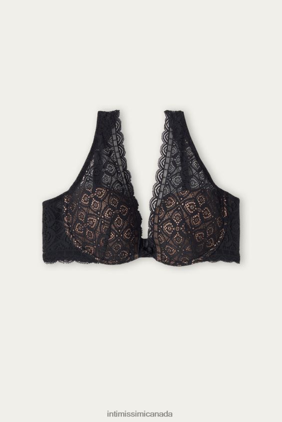 Underwear CA Intimissimi Women Elena Lace Balconette Bra 019-Black DD6R6T692 - Image 6
