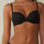 Underwear CA Intimissimi Women Elettra Lace Super Push-Up Bra 019-Black DD6R6T673