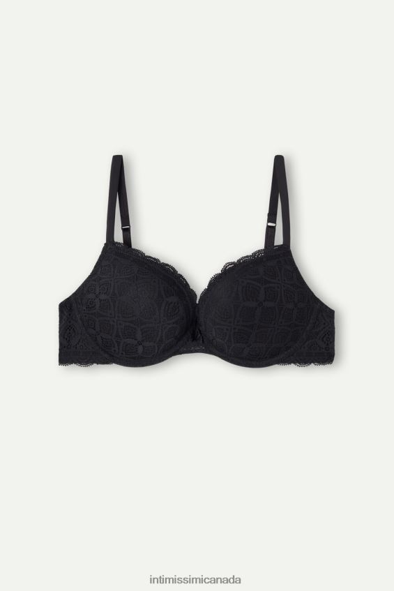 Underwear CA Intimissimi Women Elettra Lace Super Push-Up Bra 019-Black DD6R6T673 - Image 6