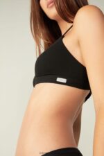 Underwear CA Intimissimi Women Emma Natural Cotton Triangle Bra 019-Black DD6R6T755 - Image 3