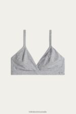 Underwear CA Intimissimi Women Emma Natural Cotton Triangle Bra 031-Light Grey Melange DD6R6T754 - Image 5