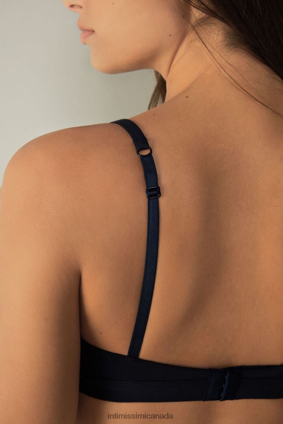 Underwear CA Intimissimi Women Emma Natural Cotton Triangle Bra 1467-Intense Blue DD6R6T681 - Image 4