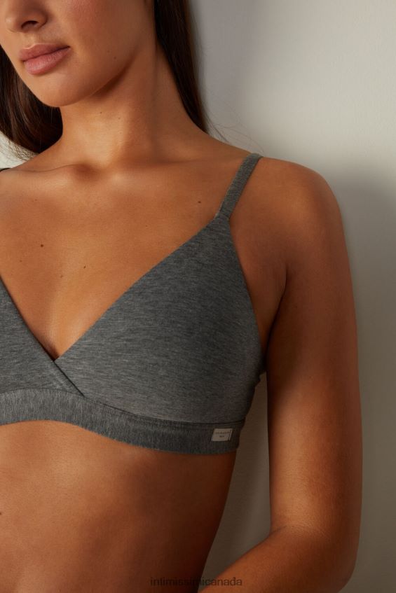 Underwear CA Intimissimi Women Emma Natural Cotton Triangle Bra 616I-Cloud Grey Blend DD6R6T703 - Image 2
