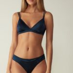 Underwear CA Intimissimi Women Emma Silk Triangle Bra 1467-Intense Blue DD6R6T689