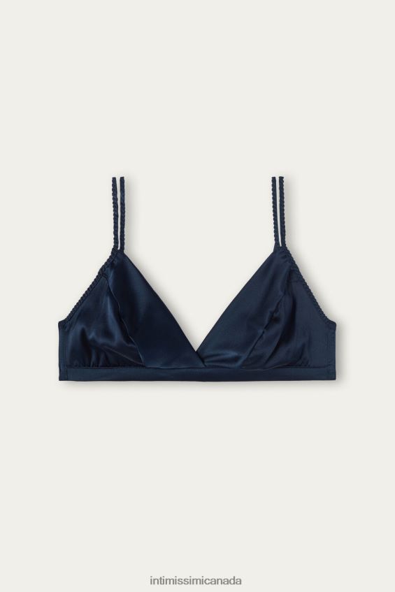 Underwear CA Intimissimi Women Emma Silk Triangle Bra 1467-Intense Blue DD6R6T689 - Image 6