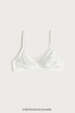 Underwear CA Intimissimi Women Emma Silk Triangle Bra 2127-Powder White DD6R6T797 - Image 6