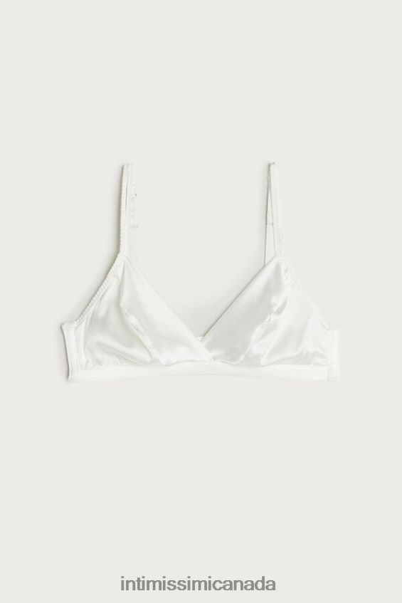 Underwear CA Intimissimi Women Emma Silk Triangle Bra 2127-Powder White DD6R6T797 - Image 6