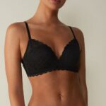 Underwear CA Intimissimi Women Fabiola Lace Push Up Bra 019-Black DD6R6T720