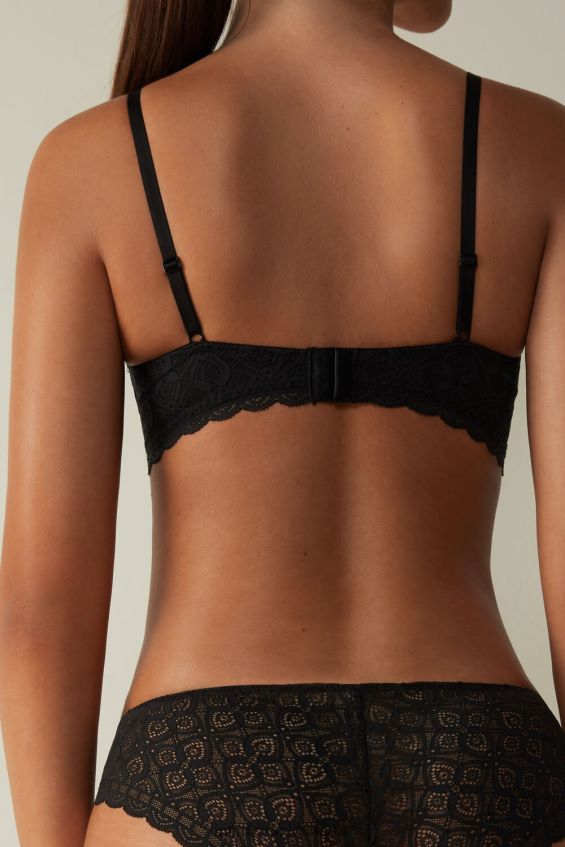 Underwear CA Intimissimi Women Fabiola Lace Push Up Bra 019-Black DD6R6T720 - Image 5