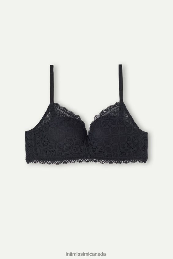 Underwear CA Intimissimi Women Fabiola Lace Push Up Bra 019-Black DD6R6T720 - Image 6