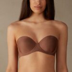 Underwear CA Intimissimi Women Giada Microfibre Bandeau Bra 502I-Dark Beige DD6R6T769