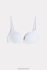 Underwear CA Intimissimi Women Gioia B Cup Microfibre Super Push-Up Bra 001-White DD6R6T790 - Image 6