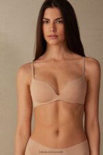 Underwear CA Intimissimi Women Gioia B Cup Microfibre Super Push-Up Bra 044-Soft Beige DD6R6T839