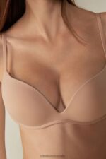 Underwear CA Intimissimi Women Gioia B Cup Microfibre Super Push-Up Bra 044-Soft Beige DD6R6T839 - Image 4