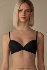 Underwear CA Intimissimi Women Gioia Lace Super Push-Up Bra 019-Black DD6R6T721
