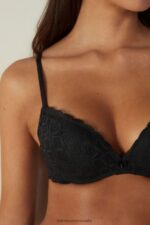 Underwear CA Intimissimi Women Gioia Lace Super Push-Up Bra 019-Black DD6R6T721 - Image 4