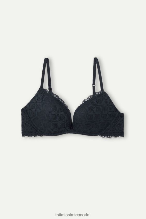 Underwear CA Intimissimi Women Gioia Lace Super Push-Up Bra 019-Black DD6R6T721 - Image 6
