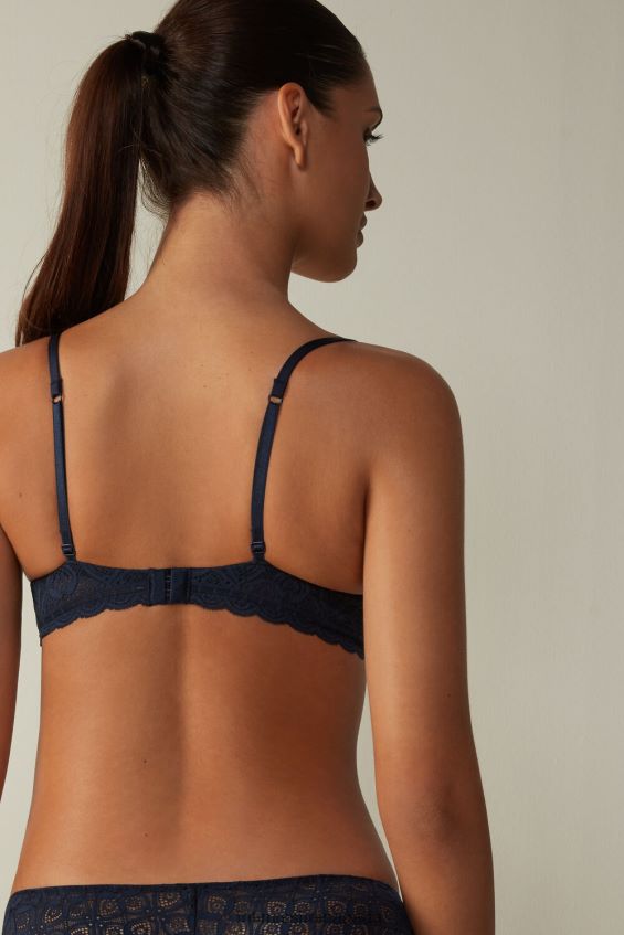 Underwear CA Intimissimi Women Gioia Lace Super Push-Up Bra 1467-Intense Blue DD6R6T707 - Image 5