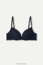 Underwear CA Intimissimi Women Gioia Lace Super Push-Up Bra 1467-Intense Blue DD6R6T707 - Image 6