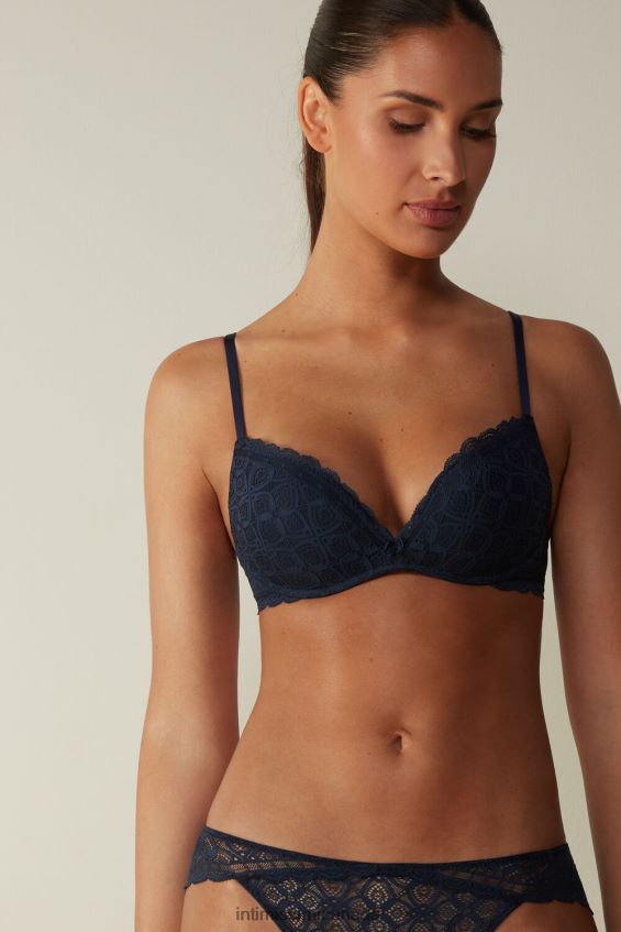 Underwear CA Intimissimi Women Gioia Lace Super Push-Up Bra 1467-Intense Blue DD6R6T707 - Image 1