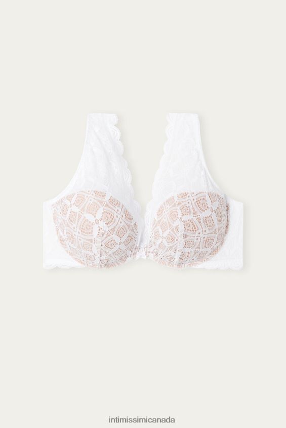 Underwear CA Intimissimi Women Giorgia Lace Balconette Bra 001-White DD6R6T694 - Image 6