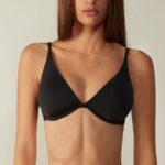 Underwear CA Intimissimi Women Giulia Ultralight Microfibre Balconette Bra 019-Black DD6R6T722