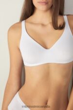 Underwear CA Intimissimi Women Greta Natural Cotton Balconette Bra 001-White DD6R6T763