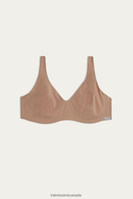 Underwear CA Intimissimi Women Greta Natural Cotton Balconette Bra 044-Soft Beige DD6R6T760 - Image 5