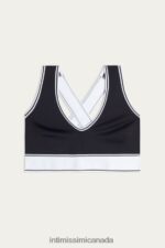 Underwear CA Intimissimi Women In Action Bra Top with Supima Cotton Lining 661I-Nero/Bianco DD6R6T744 - Image 6
