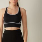 Underwear CA Intimissimi Women In Action Padded Bra Top with Supima Cotton Lining 661I-Nero/Bianco DD6R6T743