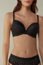 Underwear CA Intimissimi Women Irina Lace Balconette Bra 019-Black DD6R6T679