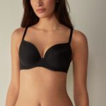 Underwear CA Intimissimi Women Irina Microfibre Balconette Bra 019-Black DD6R6T807