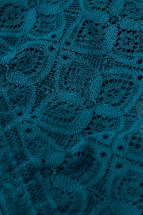Underwear CA Intimissimi Women Lace and Microfibre Brazilian Briefs 346J-Teal Blue DD6R6T898 - Image 6