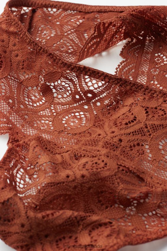 Underwear CA Intimissimi Women Lace Brazilian Briefs 332J-Light Cinnamon DD6R6T874 - Image 2