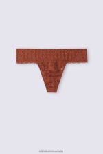 Underwear CA Intimissimi Women Lace Brazilian Briefs 332J-Light Cinnamon DD6R6T874