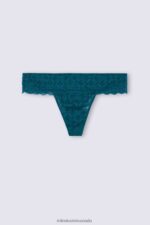 Underwear CA Intimissimi Women Lace Brazilian Briefs 346J-Teal Blue DD6R6T861 - Image 5