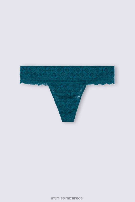 Underwear CA Intimissimi Women Lace Brazilian Briefs 346J-Teal Blue DD6R6T861 - Image 5