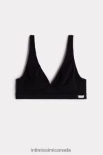 Underwear CA Intimissimi Women Lara Cotton Triangle Bra 019-Black DD6R6T805 - Image 6