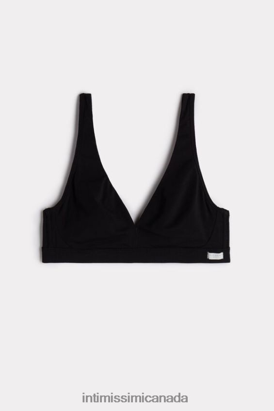 Underwear CA Intimissimi Women Lara Cotton Triangle Bra 019-Black DD6R6T805 - Image 6