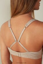 Underwear CA Intimissimi Women Lara Cotton Triangle Bra 112I-Natural Blend DD6R6T787 - Image 4